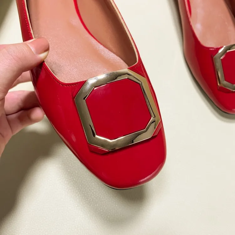 MLJUESE/женские туфли лодочки Сезон осень весна Женские из мягкой коровьей кожи без