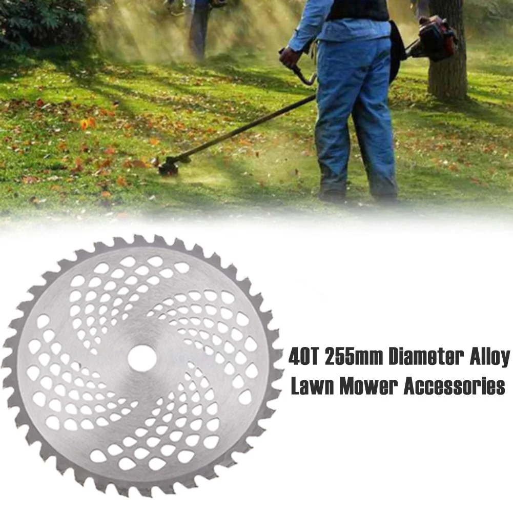 

255 Mm(10") Circular Alloy Lawn Mower Blade 40T Outer Diameter Brush Cutter Blade Grass Cutter Accessories Tool