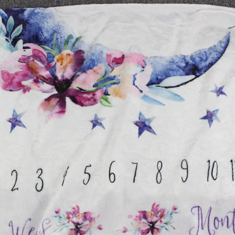 Детское одеяло для месяца фон фотосъемки ткань младенцев полотенце фланелевое