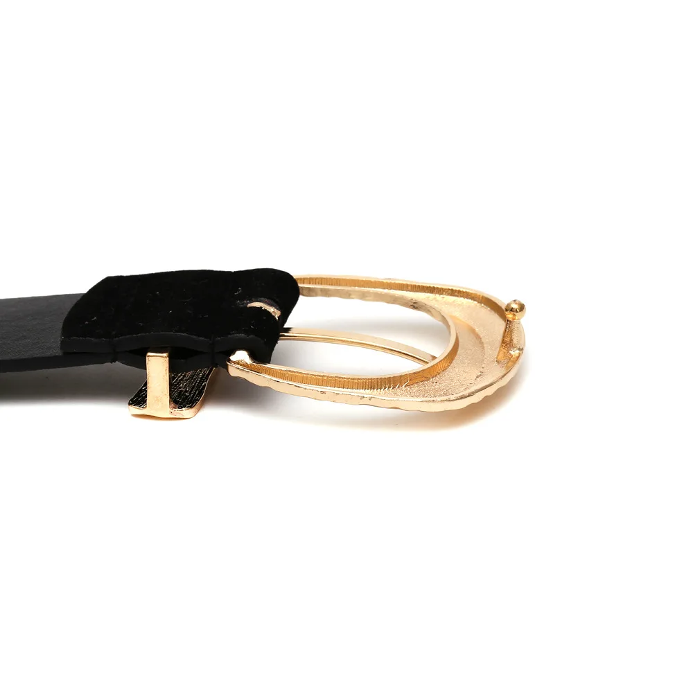 

Women D Belt 2020 Gold Metal Buckle Belts for Women Velvet Pin Buckle Pu Waistband Female Dress Jeans Fashion New