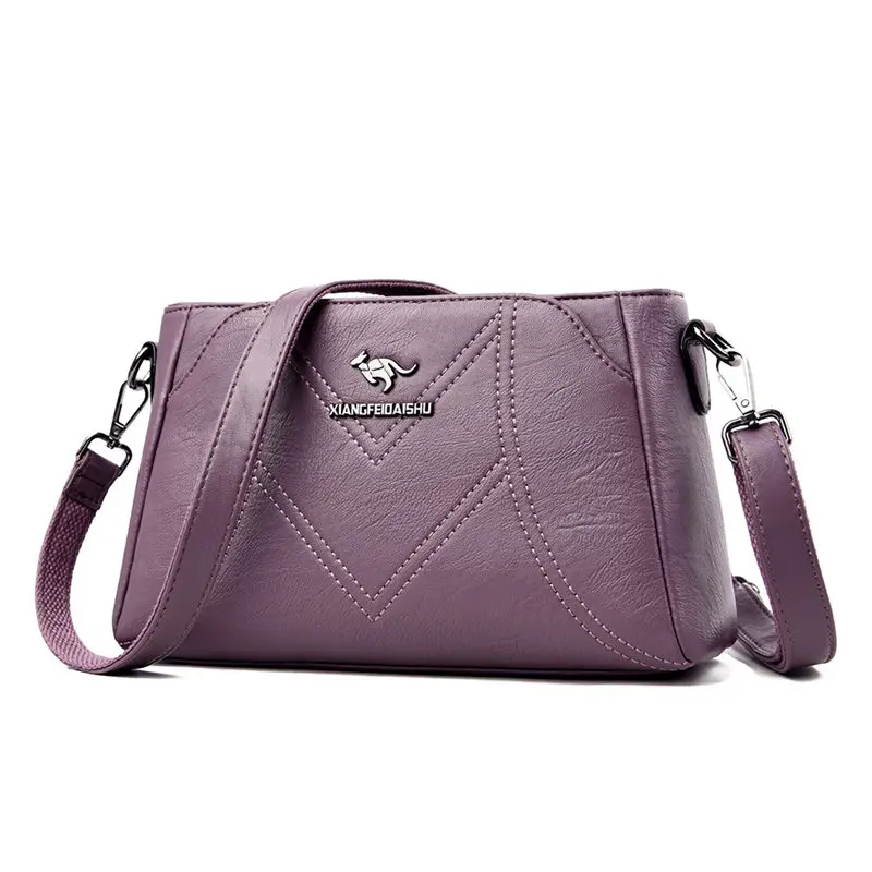 Purple Новые зимние женские ручные сумки Bolsa Feminina, женские кожаные сумки-мессенджеры через плечо для женщин, дизайнерские женские сумки - Цвет: Purple