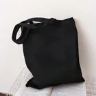 Женская сумка через плечо Harajuku, однотонная, из парусины, в Корейском стиле, черная, вместительная, белая