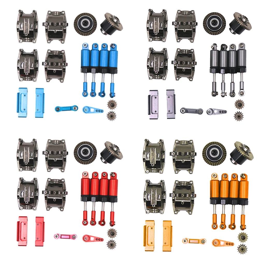 

12 Pieces Metal Rc Car Gears + Bumper for Wltoys 1/18 A969 A979