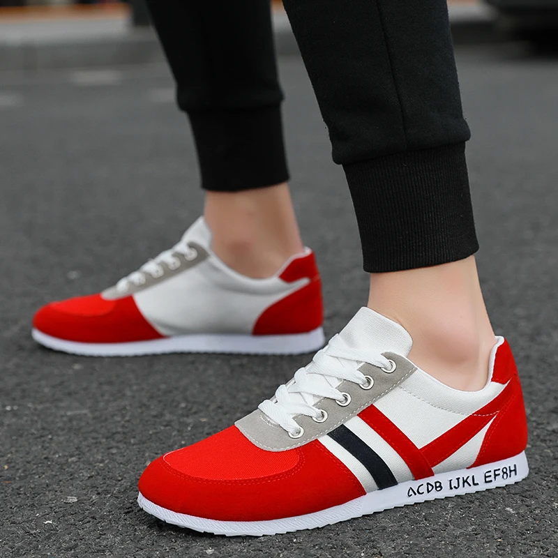 

2020 New Arrival Men Running Shoes Breathable Canvas Sport Shoes Man Lace Up Low Top Non Slip Jogging Footwear Zapatillas Hombre