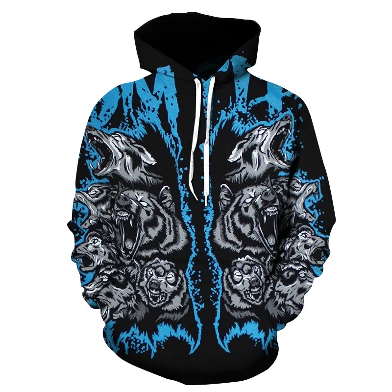 

New classic day wolf death Cosplay Animation 3D digital print Hoodie