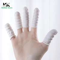 natural rubber latex finger cot gloves anti static non slip emulsion disposable manicure tools fingertip protector durable tools