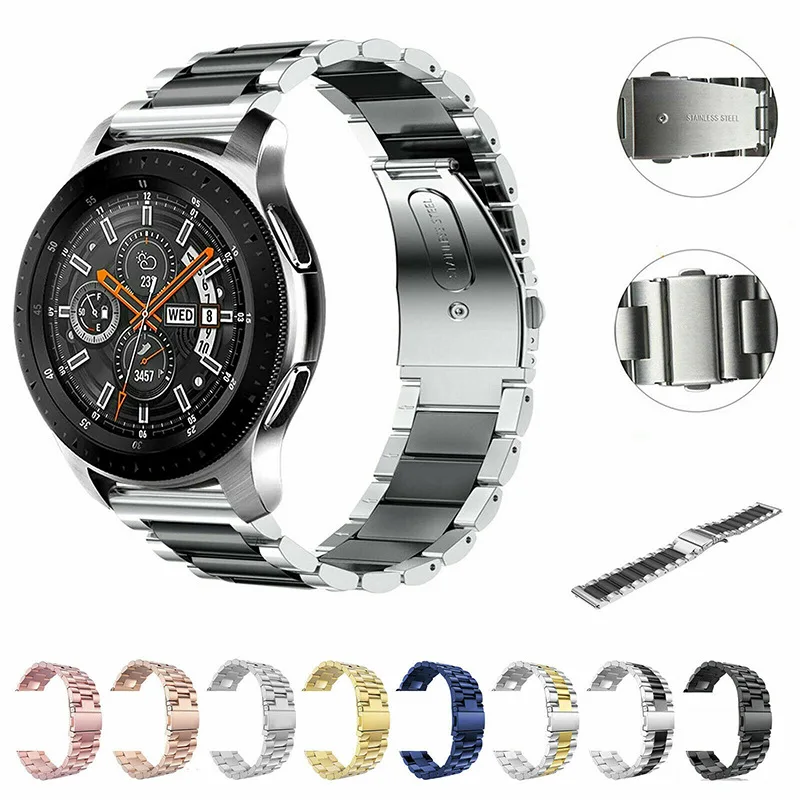 20 мм 22 ремешки для часов Samsung Galaxy Active 2 нержавеющая сталь Gear S3 металлический