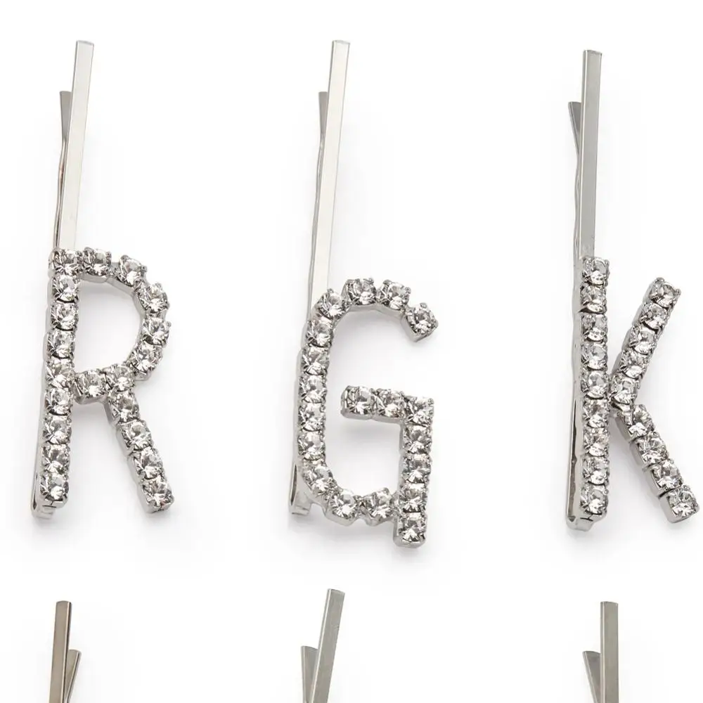 Женские заколки для волос StoneFans 26 букв с кристаллами со словами оптовая продажа