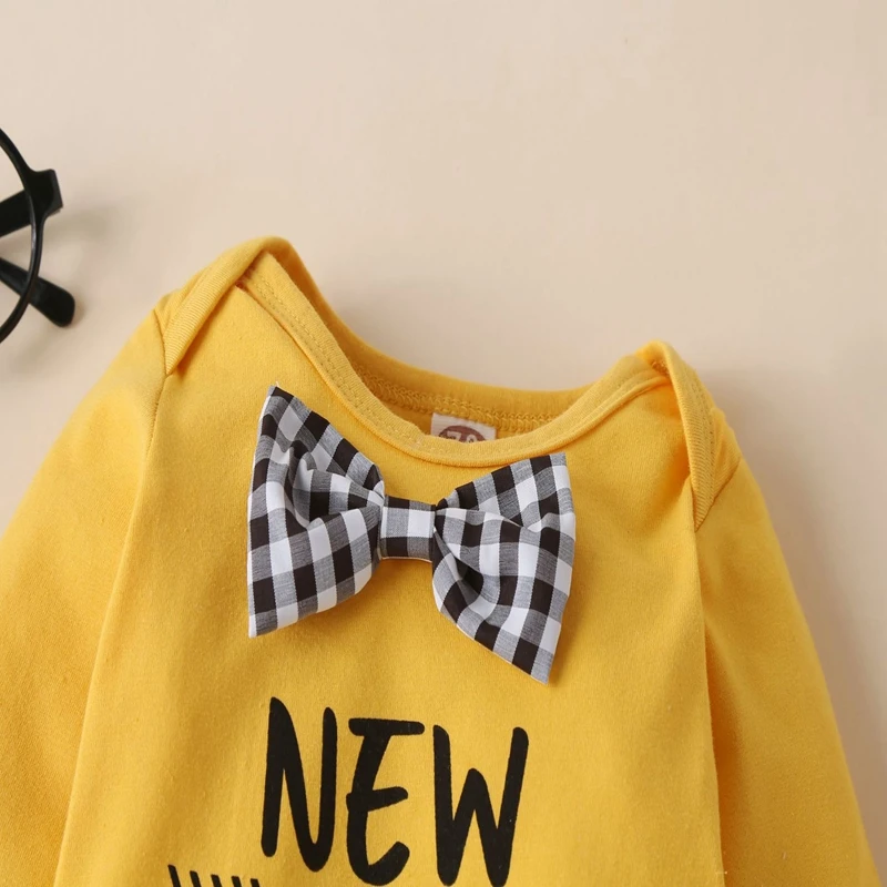 Комбинезоны для маленьких мальчиков детский брючный костюм с буквенным принтом