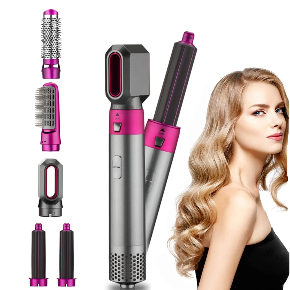 

Multi Functional 5In1 Hair Dryer Comb Hair Curling Straightening Hair Styling Straightener Curler Electric Air Iron For Airwrap