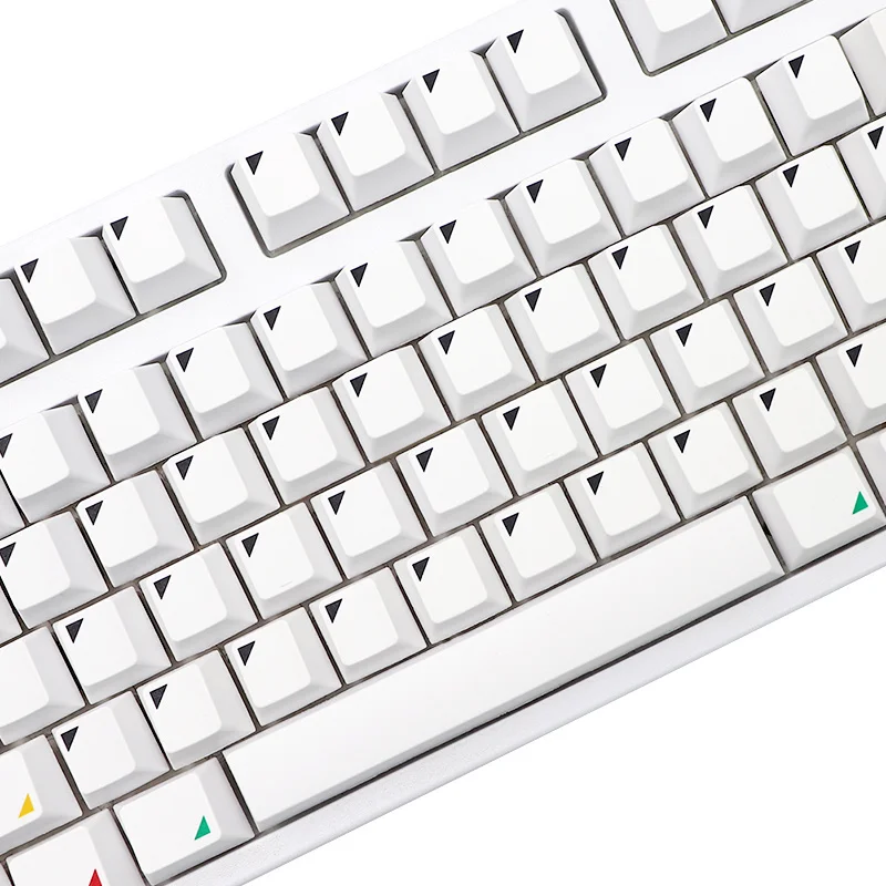 Белые колпачки клавиш GMK Pixel 132 клавиш/комплект PBT Dye Subbed с ISO Enter 6.5u пропускная