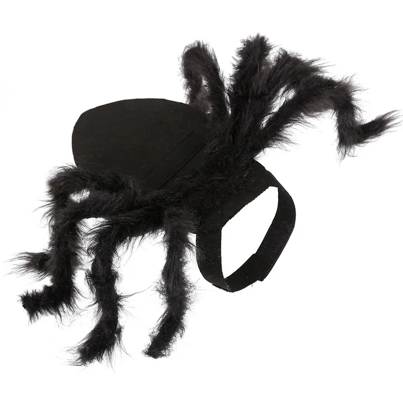 

2021 Halloween Hot Selling Pet Spider Clothes Puppy Cat Horror Simulation Plush Spider Transformation Party Dress Up Dogs