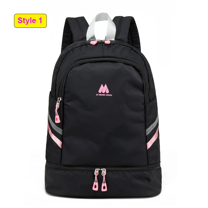 Style 1 Black Pink Женский рюкзак для путешествий, сумка для фитнеса, сумка для тренировок, сухой и влажный мешок, Gymtas Sac De Sport Mochila, для плавания, XA874WA - Цвет: Style 1 Black Pink