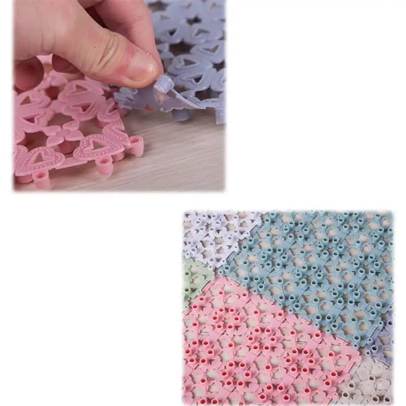 Новый DIY сращивания коврик для ванной противоскользящий массажный душа шитья