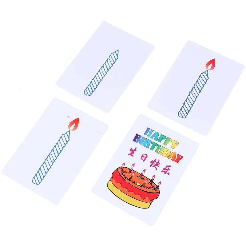 4 Pcs/ Lot Happy Birthday Card Group Prediction Magic Trick Cards Kids Gift For Children Toys | Игрушки и хобби