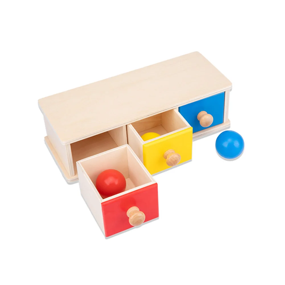 

Lovely Montessori Wooden Toys Early Education Coin Box Drawer Game Children Portable Interactive Present for Baby Gift