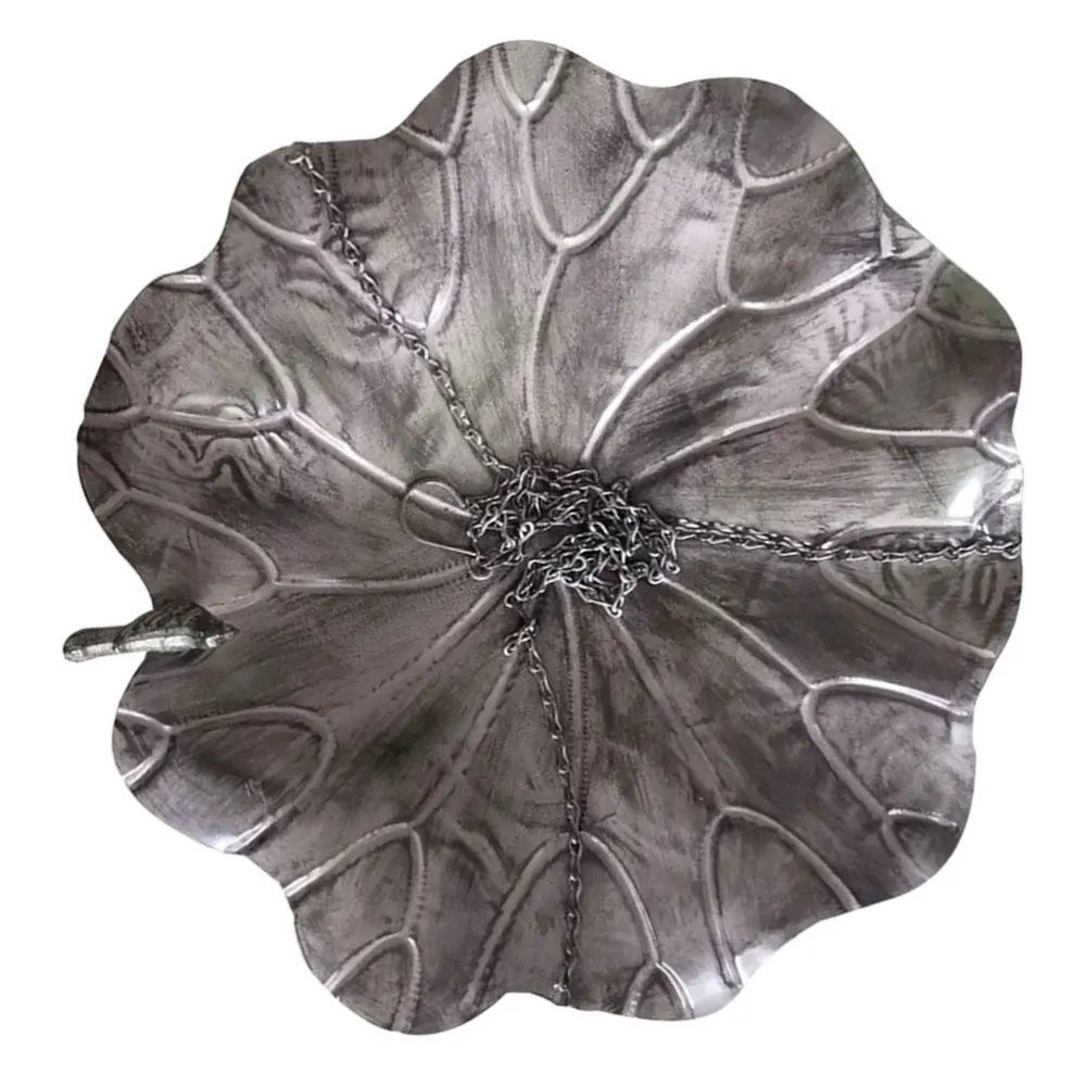

1Pc Durable Retro Birds Feeding Bowl Chic Feeder Pendant Garden Decor Grey