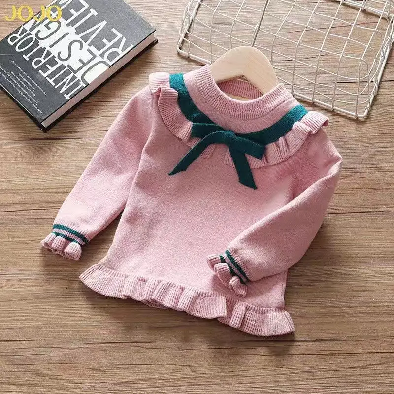 T0265-Pink Детские толстовки зимняя одежда для маленьких мальчиков свитер для девочек вязаный свитер с капюшоном и объемными заячьими ушками топы, одежда с кроликами, милые наряды - Цвет: T0265-Pink