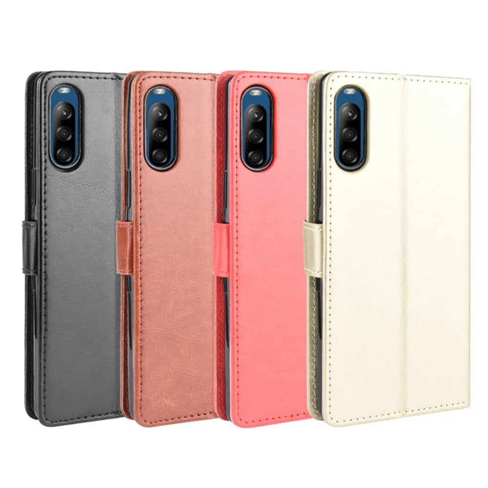 Чехол-книжка для Sony Xperia L4 противоударный из искусственной кожи | Мобильные