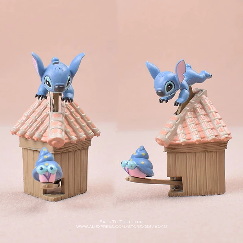 Disney Lilo &amp Stitch summer 5 шт./компл. 5-7 см фигурка аниме украшение коллекция мини-кукла
