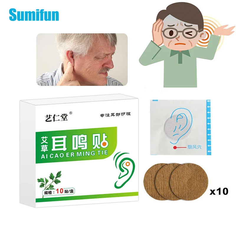 

10Pcs/box Ear Pain Tinnitus Treatment Patch Ears Deafness Hearing Loss Sticker Protect Ear Natural Herb Extract Medical Plaster