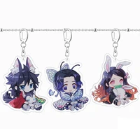 cute anime keychains cartoon figurines key chain ring for girl boy kpop accessories decorations womens bag supplies