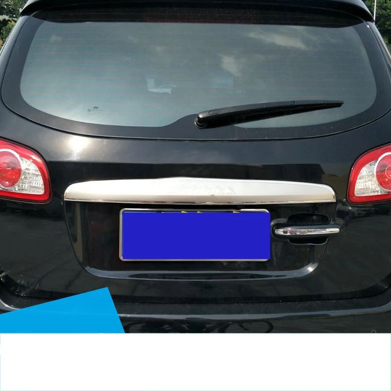 

lsrtw2017 stainless steel car tail door License plate trims for hyundai santa fe 2010 2011 2012