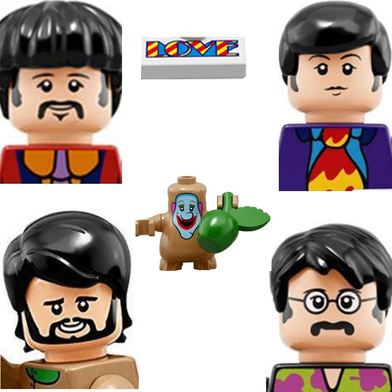 

4pcs Famous Uk British Band Rock Star John Paul George Building Block Mini Man Toys Figure Minifigs Toys For Children