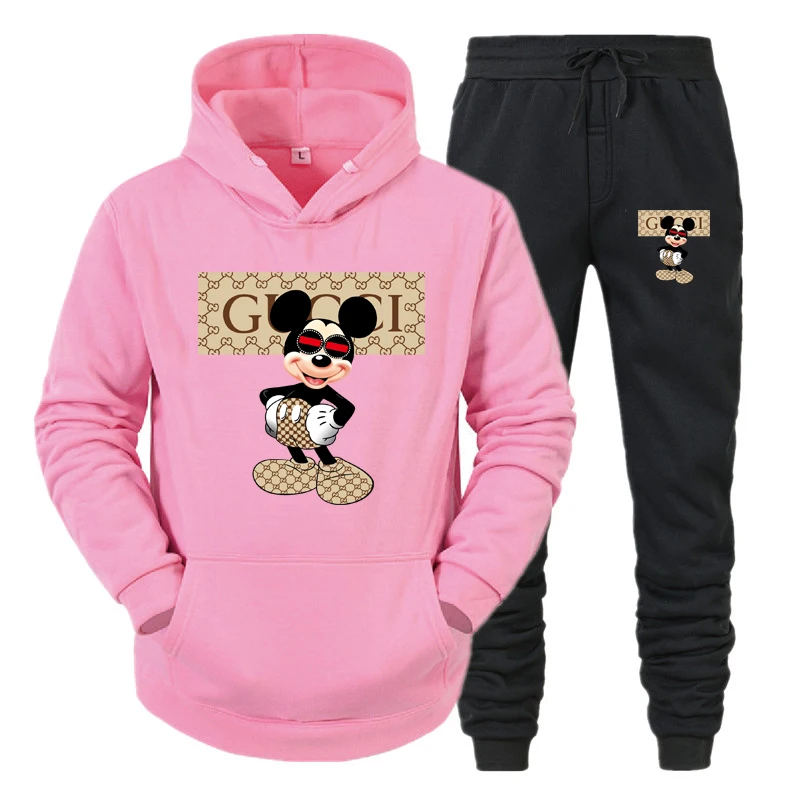 

COZOK Tracksuit 2 Piece Set Winter Thick Oversized Hoodies Men/Women Sportswear Gyms 2021 Fitness Training Pullover Sweatshirts