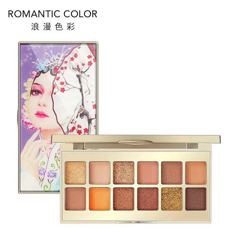 Матовые Перламутровые тени для век 12 цветов пигментные палитра Косметика