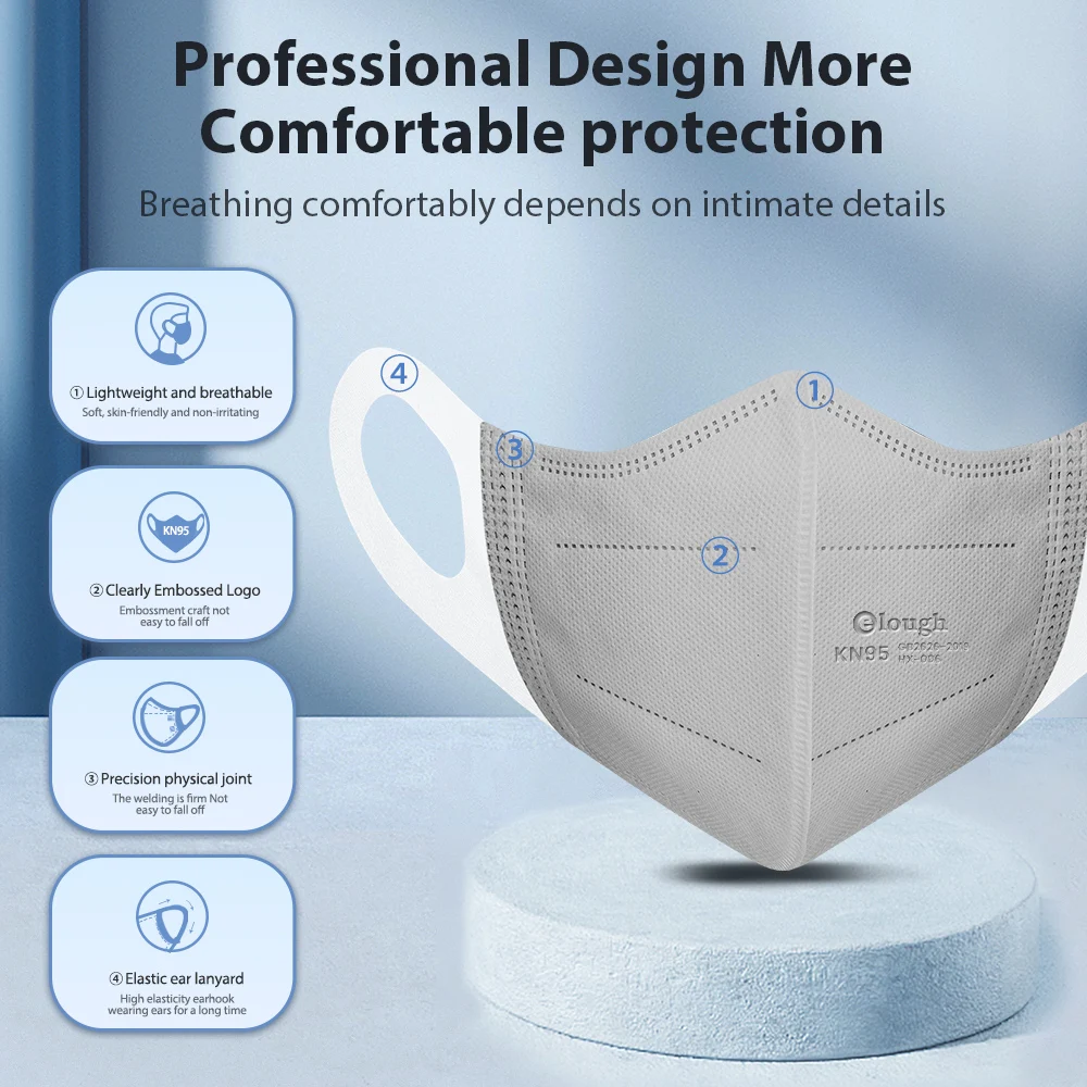 Маски 3D FFP2 маски для лица KN95 mascarillas certificadas ffp2mask 4-слойные многоразовые kn95 ffp2 mascarilla