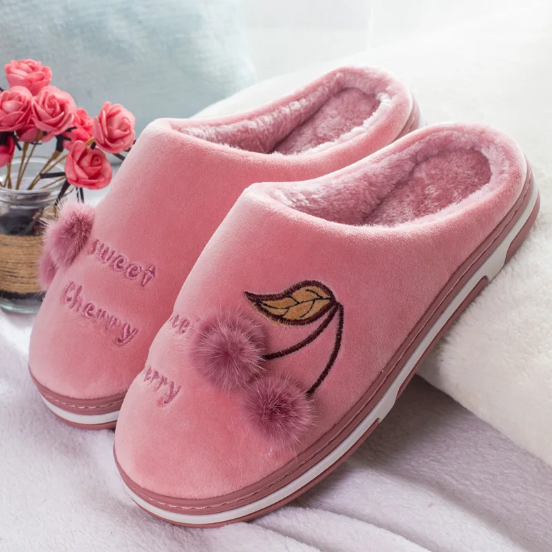 2019 г. Обувь женские зимние новые теплые домашние тапочки без шнуровки тканевые