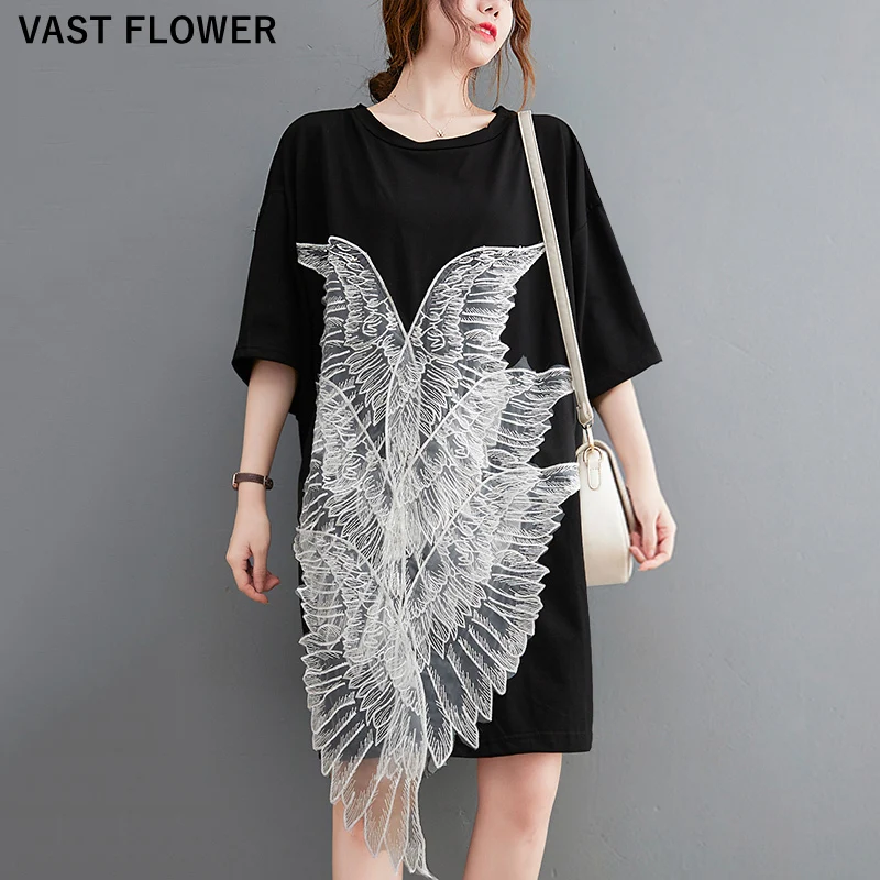 

Patchwork Pattern Cotton Vintage T Shirt Dress Women New Short Sleeve Loose Casual Mini Short Dress Fashion Clothes Summer 2021