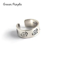 green purple classic s925 sterling silver fashion skull rings fit women hip hop style free size ring fine jewelry accessories
