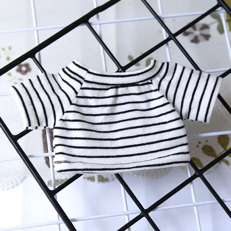 3 only clothes 20 см EXO Детские кухонные принадлежности платье полосатая рубашка милые конфеты брюки Кукла Одежда Брюки Футболка кукольные аксессуары - Цвет: 3 only clothes