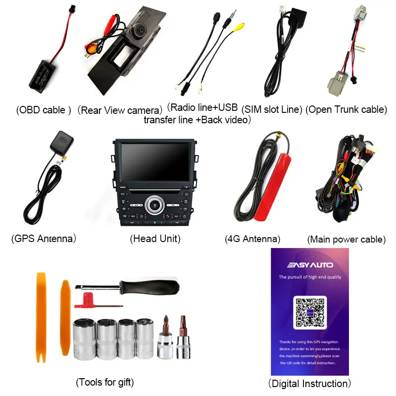 

Car Radio Multimedia Video Player Navigation GPS for Ford Mondeo 2014-2019 Support Bluetooth Phone Music FM Googlemap Wifi