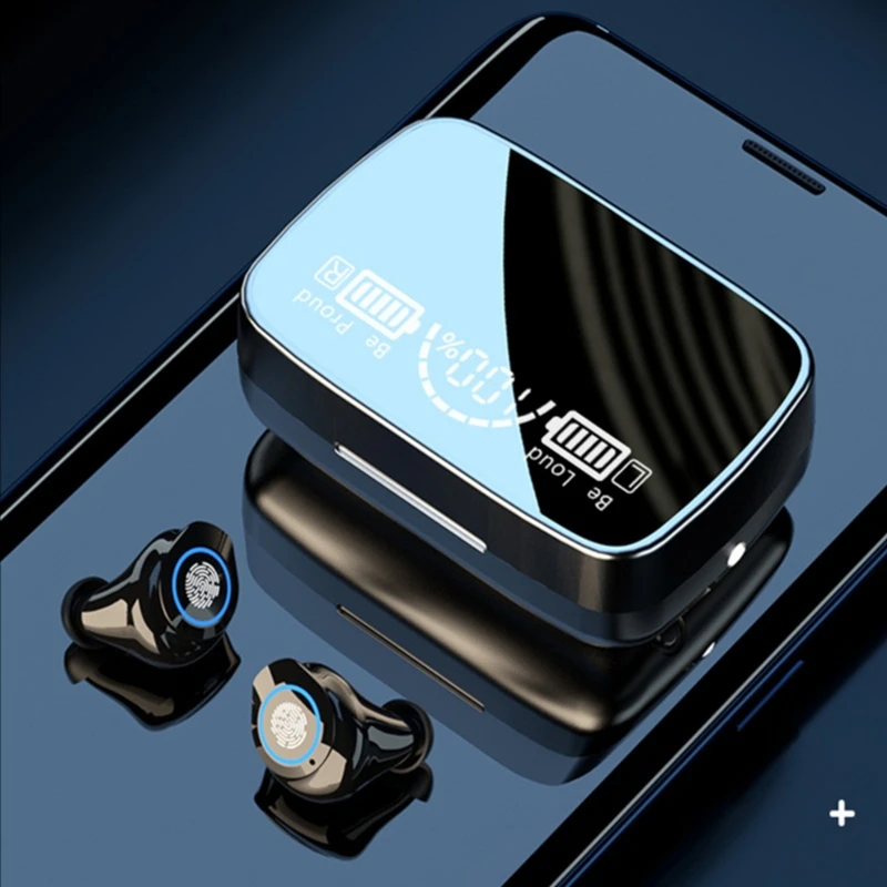 

Беспроводные Bluetooth-наушники с зеркальным дисплеем M9-17 дюйма, с микрофоном, спортивные, водонепроницаемые, с сенсорным управлением