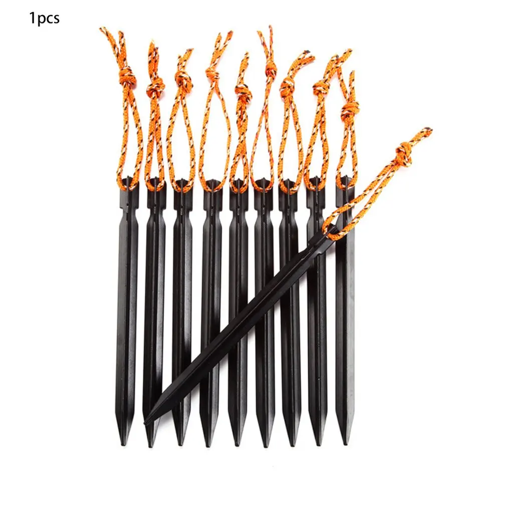 

Strong Tent Triangular Peg Nail with Rope, Aluminium Alloy Outdoor Triangular Nail Camping Tent Accessories