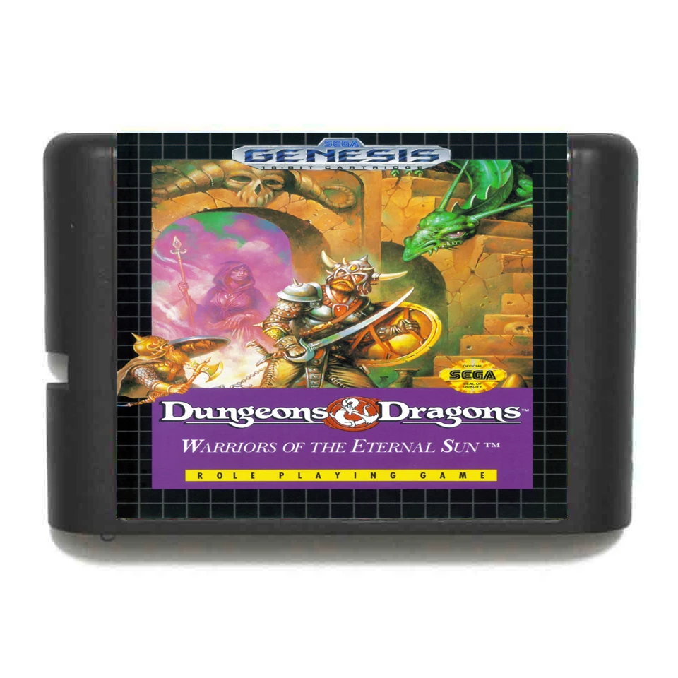 Подземелья и Драконы-воины вечного солнца 16 бит MD игровая карта для sega Mega Drive для Genesis