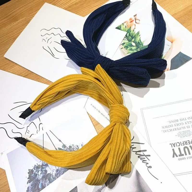 

Creative Bow Knot Cross Headband Twisted Hair Band Head Wrap Velvet Bow Headwear For Women Hair Accessories Headwear
