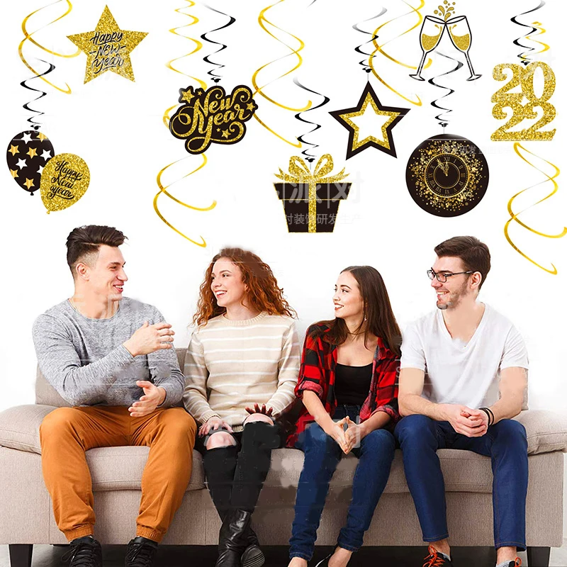 

New Year's Party Dance Party Decor Happy Birthday Party Decor Kids Favor Boys Gifts Happy New Year 2022 Ornament Pendant