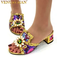 new fashion ladies shoes and sandals italian wonen for party plus size 37 43 heel luxury brand 2022 water drop rhinestone flower