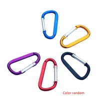 5 pcs multi purpose aluminium alloy d ring carabiner clip assorted colors durable keychain buckle spring snap hook