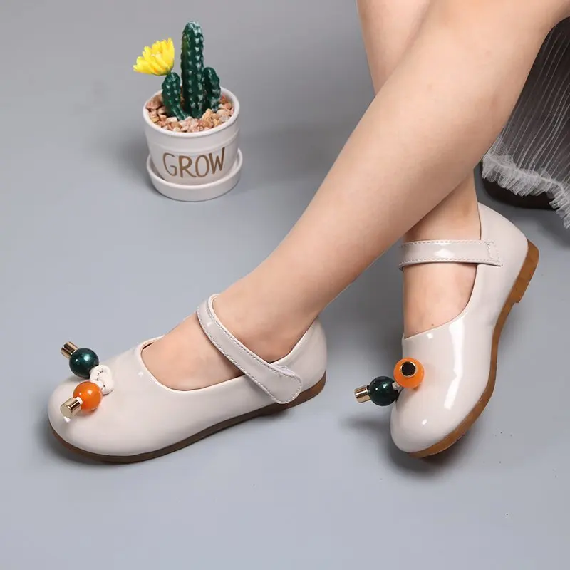 Children's Leather Shoes Bows Performance Student Big Size Korean Girls Princess Flat With |