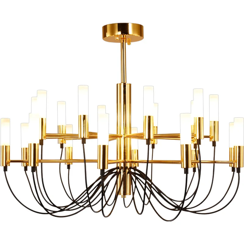 Роскошная люстра для гостиной Золотая светодиодная G9 скандинавский минимализм