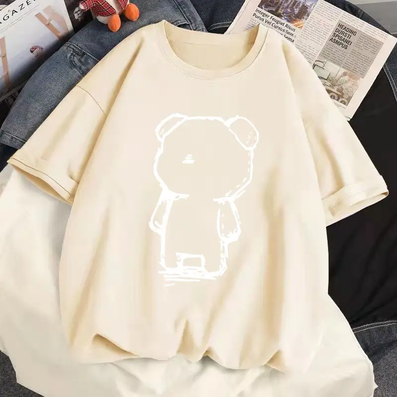 Women Oversized T-shirts Cute Summer Fashion Kawaii Anime Graffiti Bear Harajuku Loose Casual TShirt Short Sleeved T Shirt Tops