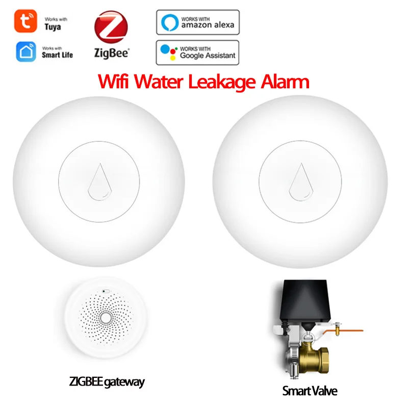

ZigBee Tuya Wi-Fi детектор утечки воды потока датчик переполнения топливный бак полный воды сигнал тревоги приложение Smart Life удаленного мониторинг...