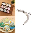 1 шт. металлическая рамка с поцелуйной застежкой свод для клатча портмоне сумка серебристого цвета 6,5 см D5QB