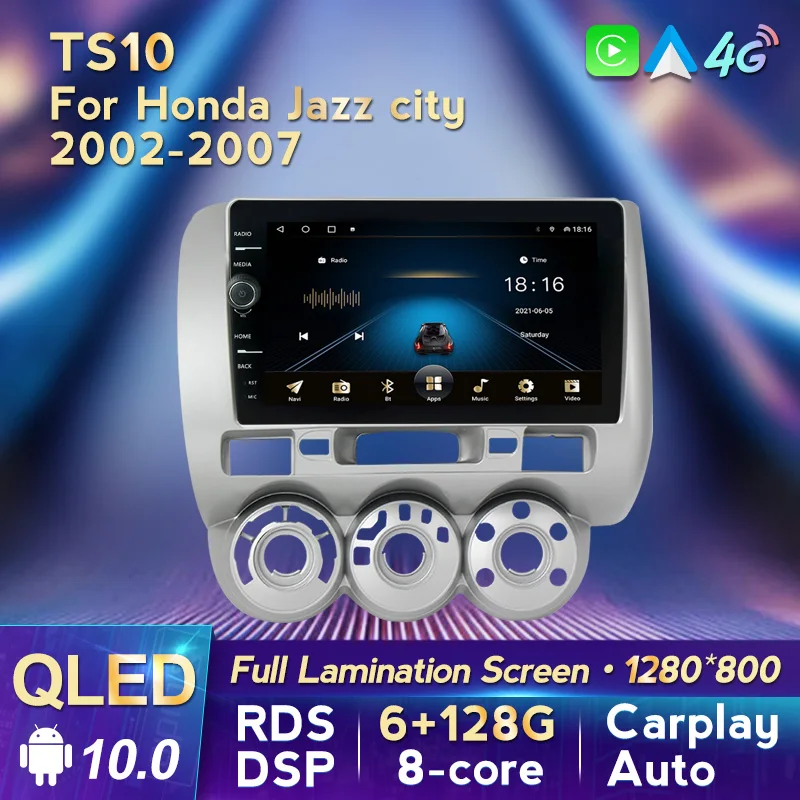 

MLOVELINQLEDis suitable for HONDA JAZZ City 2002-2007 Car Multimedia Stereo GPS Radio LHD Left Drive RHD Right Drive RDS DSP