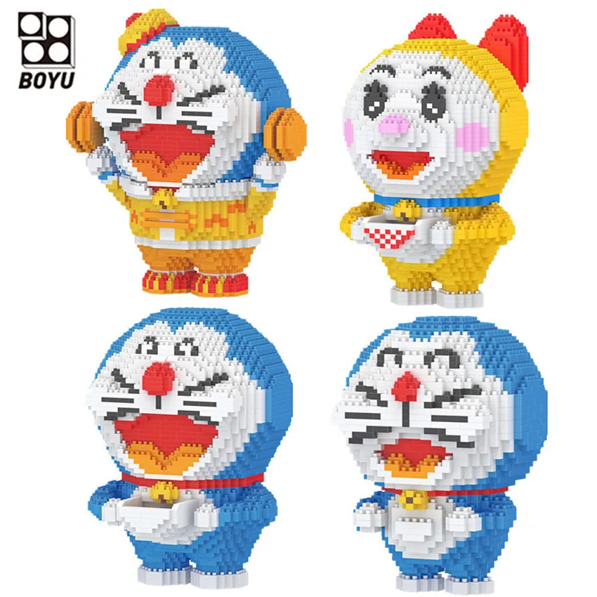 BOYU 7097-7100 аниме мультфильм Дораэмон синий кот робот 3D модель DIY Алмазная мини
